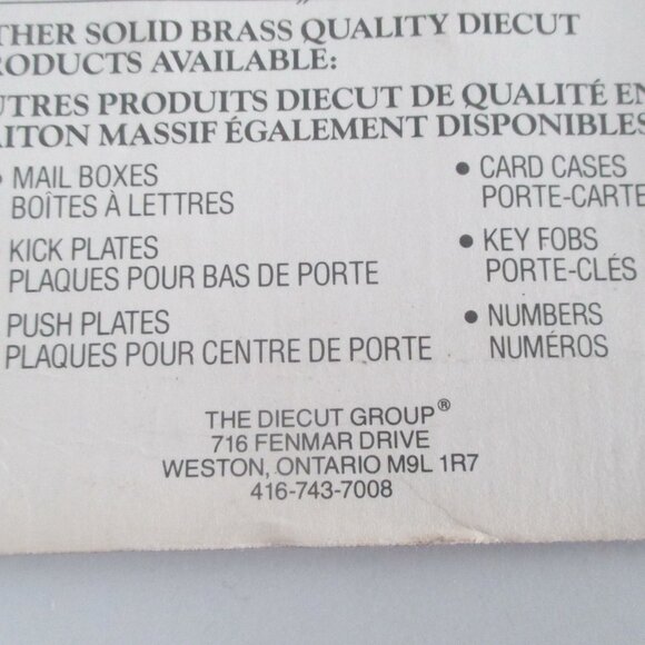 Brass Double Switch Plate Cover Made in Canada Still New in Package - Picture 5 of 5